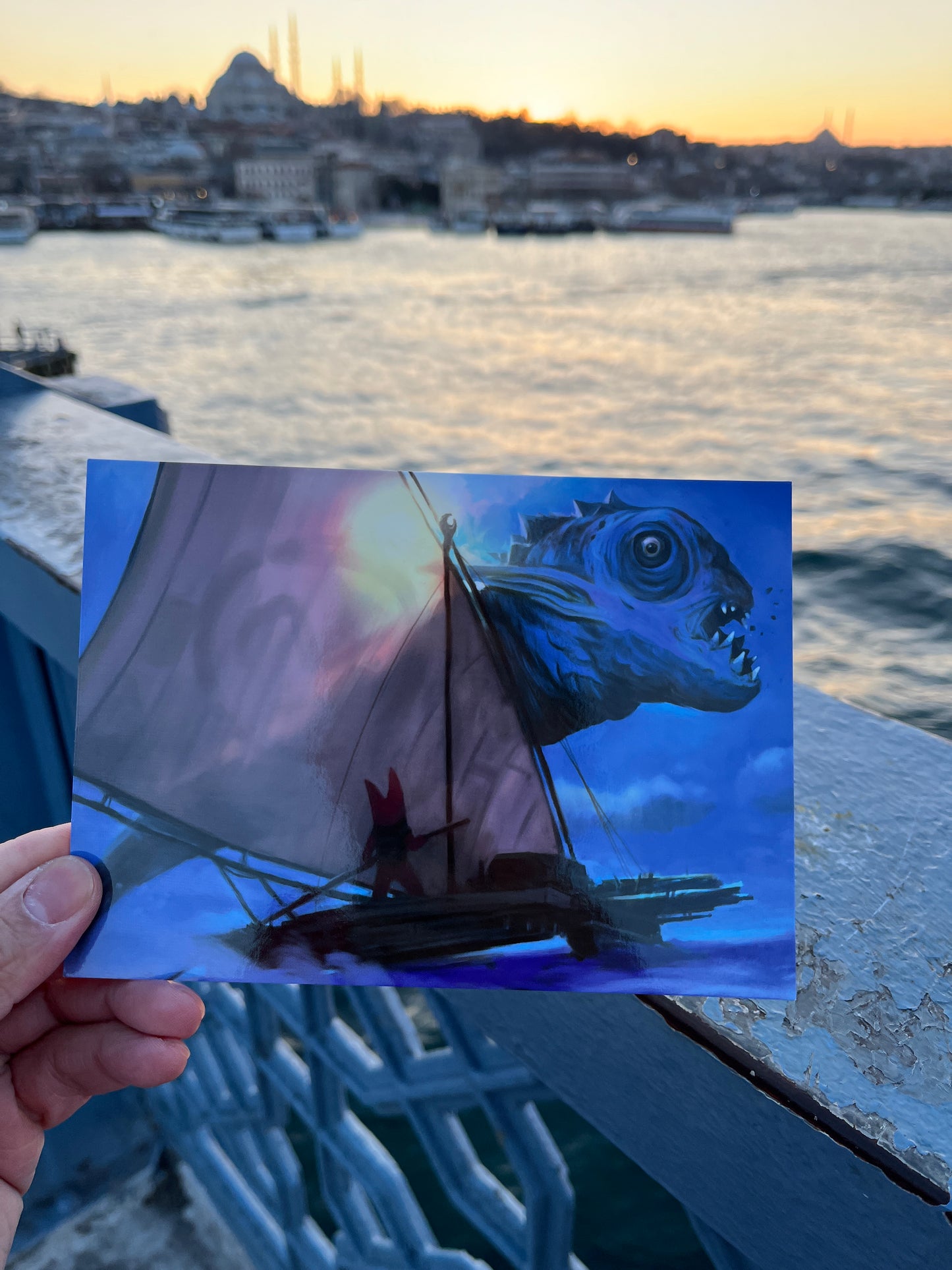 Postcard - Fish Escape