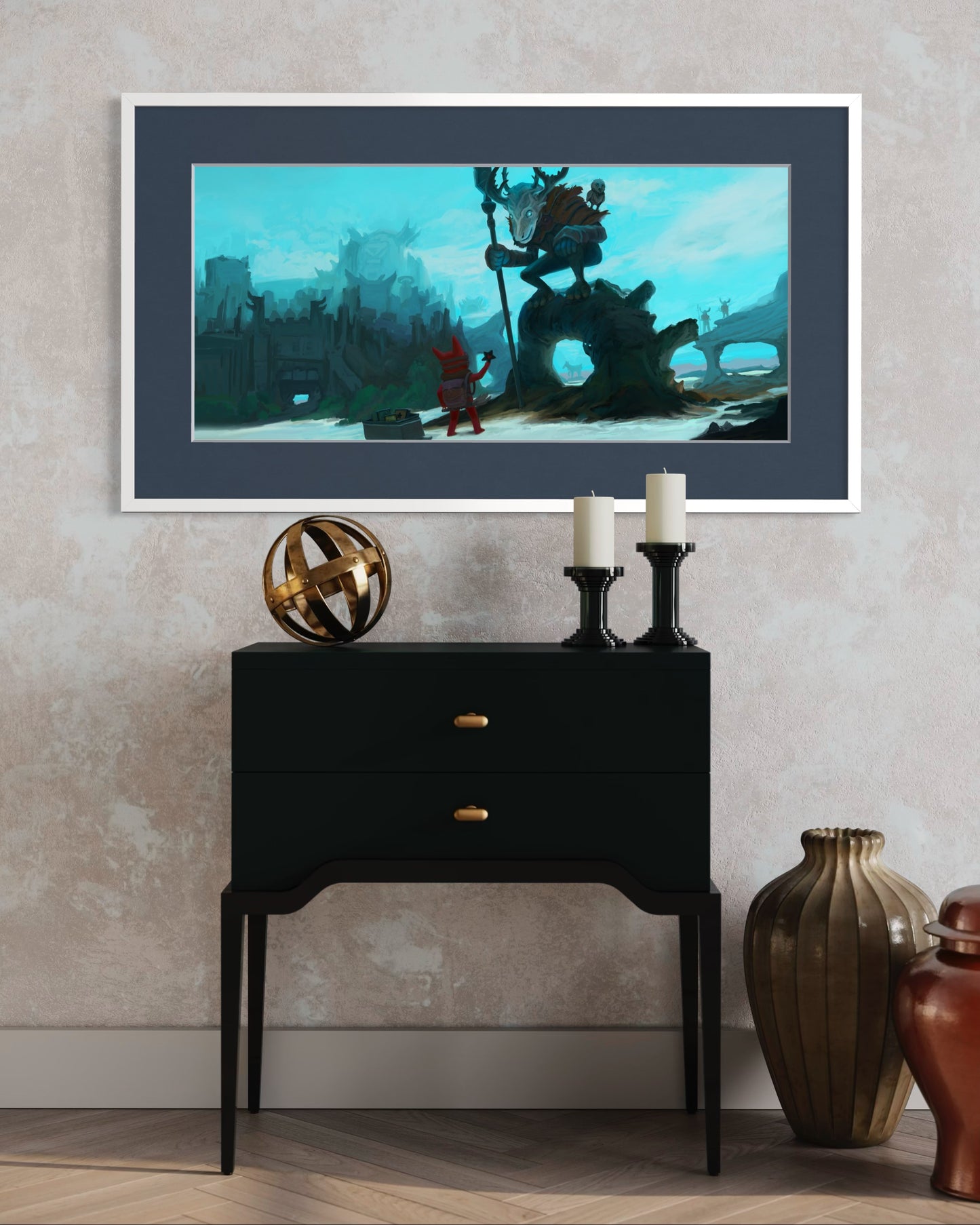 Pleasant Encounter: Moose Mountain - 30'' x 14'' Giclée Fine Art Print