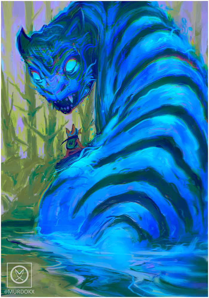 Water Tiger - 8.5" x 11
